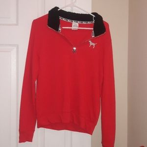 Sweat shirt with half zip